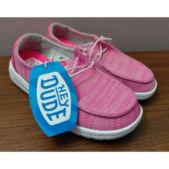Hey Dude Wendy Youth Sport Mesh Bright Pink 40449-6WX US Size YT4 - Picture 1 of 7